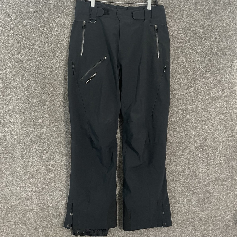 Columbia Titanium Pants Mens Medium Black Softshell Ski Snow Water Resistant